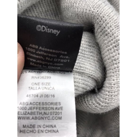 Disney Torrid THE LITTLE MERMAID Winter Knit Hat Cap Gray w/Black Embroidery - Picture 4 of 6